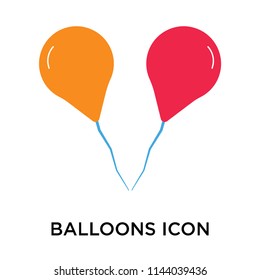 Balloons icon vector isolated on white background for your web and mobile app design, Balloons logo concept