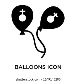 Balloons icon vector isolated on white background for your web and mobile app design, Balloons logo concept