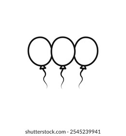 Balloons icon vector set collection for web