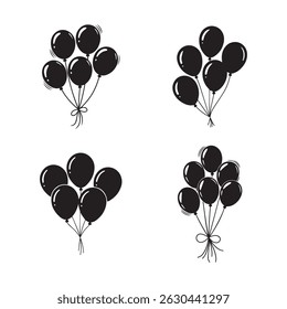  Balloons icon vector sign illustration design.
