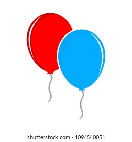 Balloons Icon Vector. Simple flat symbol. Perfect pictogram illustration on white background.