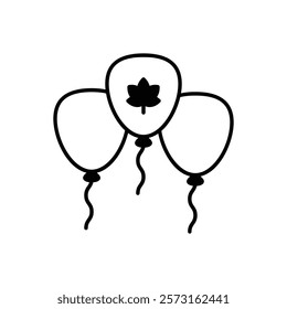 Balloons icon vector stock illustration