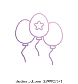 Balloons icon vector stock illustration
