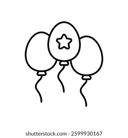 Balloons icon vector stock illustration