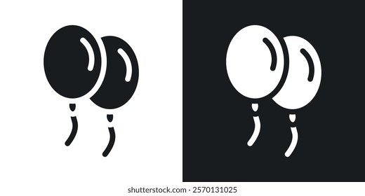 Balloons icons in flat syle