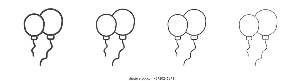 Balloons icons for graphic and web design.