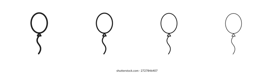 Iconos de globos línea colección de Vector. Icono de Vector perfecto de píxeles