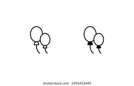 Balloons icons set vector stock illustration