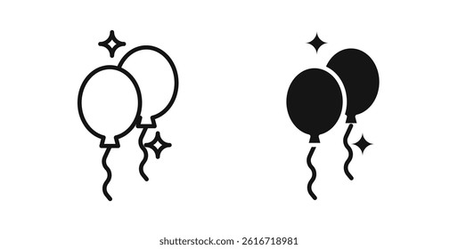 Balloons icons set for website design