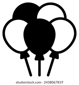 Balloons Icons for web, app, infographic, etc