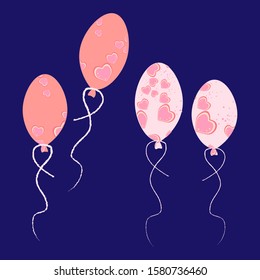 Balloons inflatable .Vector illustration.For prints, books, bags Wallpaper, textiles, greeting cards.  

