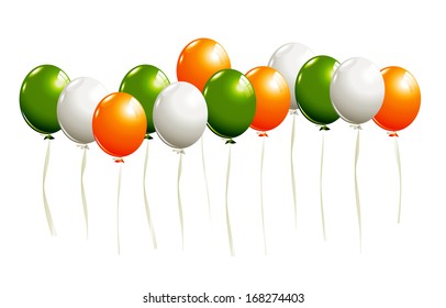 Balloons in irish colors