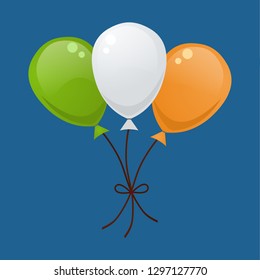 Balloons in irish colors vector illustration