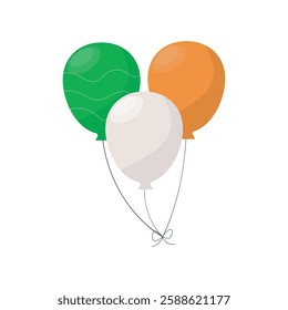 Balloons in irish flag colors. St. Patrick's Day balloons