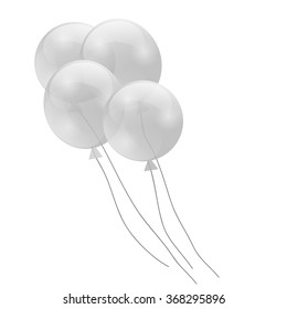 Balloons isolated icon on white background
