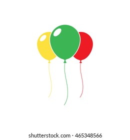 Balloons isolated icon on white background