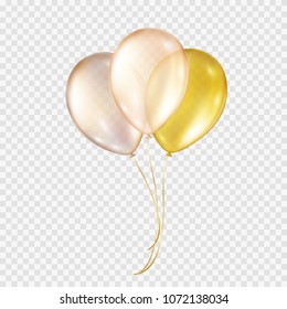 49+ Transparent Background Golden Balloon Png Pics