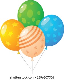 balloons isolated on white background. illustration vector