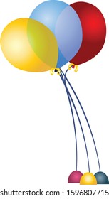 balloons isolated on white background. illustration vector