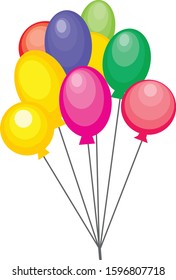 balloons isolated on white background. illustration vector