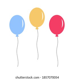 Balloons isolated on a white background. Vector.