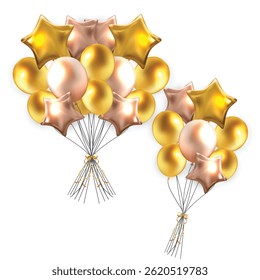 Ballons einzeln auf weißem Hintergrund. Geburtstag, Feier, Element für Veranstaltungskarte. 3D-Rendering