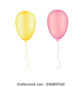 globos aislados en blanco. Globos de colores aislados sobre fondo blanco. Plantilla para postal, banner, afiche, diseño web. Montón de globos para cumpleaños y fiesta.Conjunto de vectores