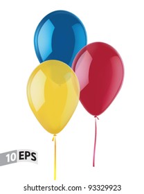 Balloons isolated on white. Vector illustration