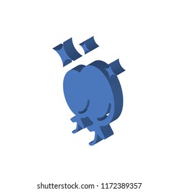 Balloons isometric left top view 3D icon