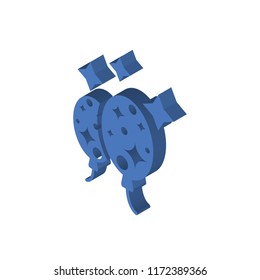 Balloons isometric left top view 3D icon