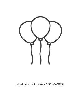 Balloons line icon.