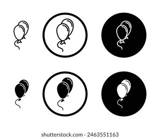 Balloons line icon set. anniversary or birthday party event balloon line icon. balloon sign suitable for apps and websites UI designs.