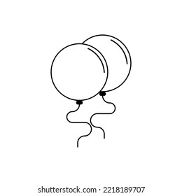 Balloons-Linie, Vektorsymbol-Sammlung