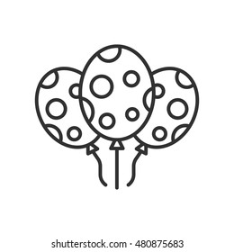 balloons linear icon