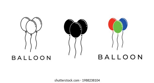 Balloons logo icon Vector icon Illustration design