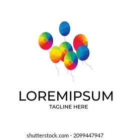 Balloons logo set isolated on white background