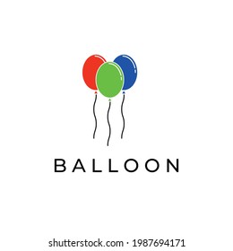 Logo de los globos Icono del vector Diseño de la ilustración