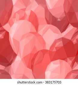Balloons Low Poly Pattern, Colorful Background. Vector