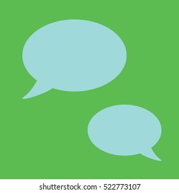 Balloons message sending illustration isolated in a green background