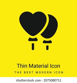 Icono de material amarillo brillante mínimo en globos