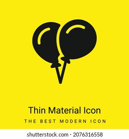 Icono de material amarillo brillante mínimo en globos