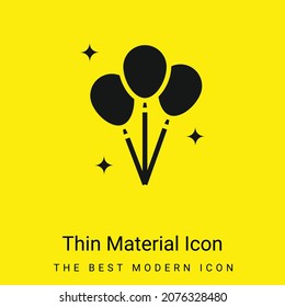 Balloons minimal bright yellow material icon