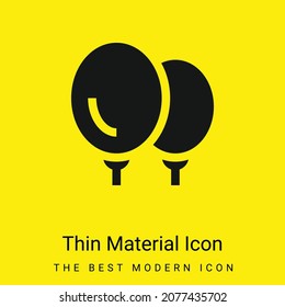 Icono de material amarillo brillante mínimo en globos