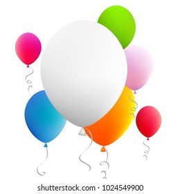 Balloons. Multicolored. Decoration. Celebration. Vector illustration.