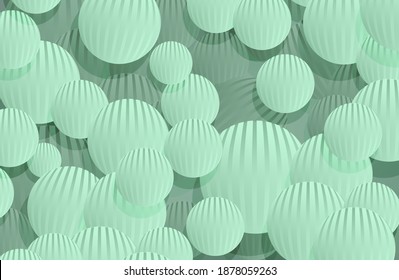 Ballons, Neo-Minze.  Hintergrund und türkisfarbene Minzstruktur. Vektorgrafik