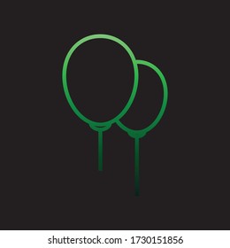 balloons nolan icon. Simple thin line, outline vector of Carnival and amusement icons for ui and ux, website or mobile application