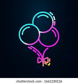 balloons in nolan style icon. Simple thin line, outline vector of birthday icons for ui and ux, website or mobile application