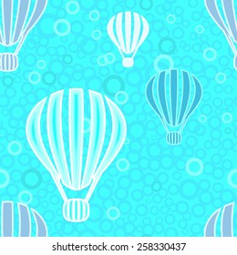 Balloons on a blue background. Vector.