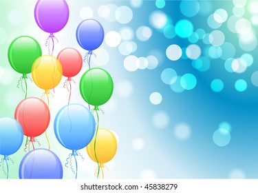 Balloons On Internet Background Original Vector Illustration
