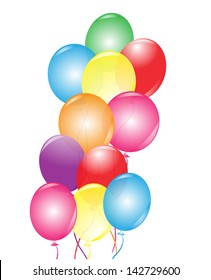 Balloons on a white background